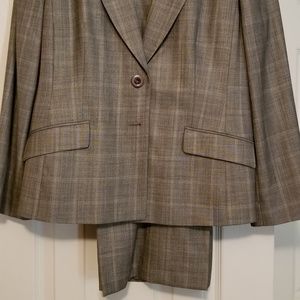 Grey Pinstripe Pant Suit